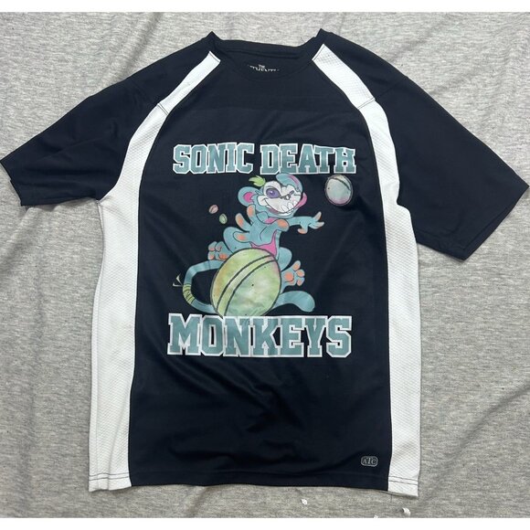 The Authentic T-Shirt Men's Size Medium Sonic Death Monkeys Graphic Black - Picture 1 of 5